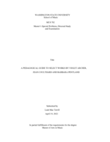 A Pedagogical Guide to Select Works by Violet Archer, Jean Coulthard and Barbara Pentland