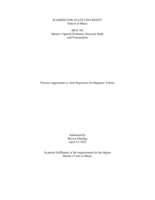 Practice Approaches to Solo Repertoire for Beginner Tubists