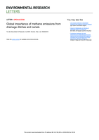 Global importance of methane emissions from drainage ditches and canals