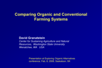 Comparing Organic and Conventional Farming Systems