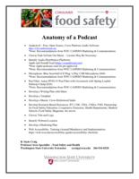 Leveraging the Rapidly Changing World of Broadband: Food Safety Education
