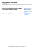 The U.S. consumer phosphorus footprint: where do nitrogen and phosphorus diverge?
