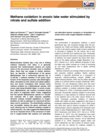 Methane oxidation in anoxic lake water stimulated by nitrate and sulfate addition