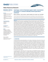 Hydrologic control of dissolved organic matter concentration and quality in a semiarid artificially drained agricultural catchment