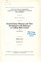 Inverted Spray Mixtures and Their Development with Reference to Codling Moth Control