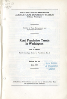 Rural Population Trends in Washington