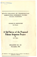 A Soil Survey of the Proposed Palouse Irrigation Project
