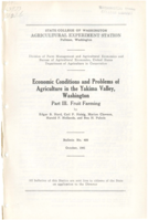 Economic Conditions and Problems of Agriculture in Yakima Valley, Washington: Part III Fruit Farming
