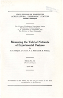 Measuring the Yield of Nutrients of Experimental Pastures