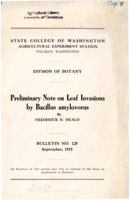 Preliminary Note on Leaf Invasions by Bacillus Amylovorus