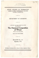 The Chemical Composition of Wheat: 1906 to 1912 Inclusive