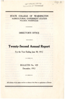 Director's Office: Twenty-Second Annual Report for the Year Ending, June 30, 1012