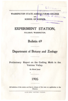 Preliminary Report on the Codling Moth in the Yakima Valley