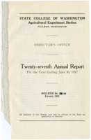 Director's Office: Twenty-seventh Annual Report For the Year Ending, June 30, 1917