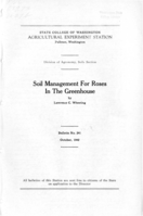 Soil Management for Roses in the Greenhouse