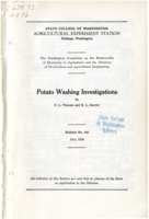 Potato Washing Investigations
