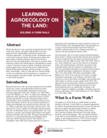 Learning agroecology on the land : holding a farm walk