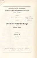 Utensils for the Electric Range