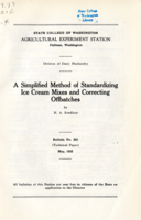A Simplified Method of Standardizing Ice Cream Mixes and Correcting Offbatches
