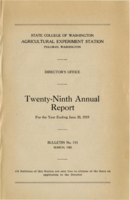 Director's Office: Twenty-Ninth Annual Report For the Year Ending, June 30, 1919