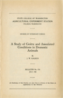 A Study of Goitre and Associated Conditions in Domestic Animals