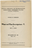 Wheat and Flour Investigations, V.