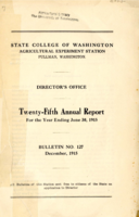 Director's Office: Twenty-Fifth Annual Report for the Year Ending, June 30, 1915
