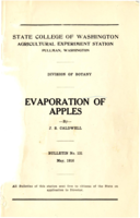 Evaporation of Apples