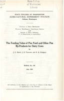 The Feeding Value of Pea Feed and Other Pea By-Products for Dairy Cows