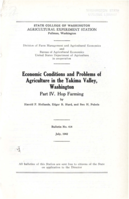 Economic Conditions and Problems of Agriculture in Yakima Valley, Washington: Part IV Hop Farming