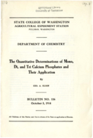 The Quantitative Determinations of Mono, Di, and Tri Calcium Phosphates and Their Application