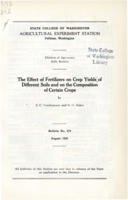 The Effect of Fertilizers on Crop Yields of Different Soils and on the Composition of Certain Crops