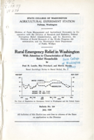 Rural Emergency Relief in Washington with Attention to Characteristics of Rural Relief Households