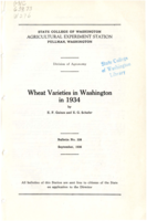 Wheat Varieties in Washington in 1934