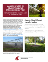 Manage water by adjusting lawn sprinkler run time : instructions for the Columbia Basin of Washington State