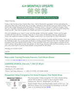 4H Monthly Update, February 2022