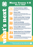 Mason County 4-H What's Next, March 2022