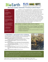 BioEarth Water Quality Stakeholder Advisory Workshop Synthesis Report
