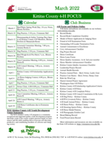 WSU Kittitas County Extension 4-H Focus, March 2022