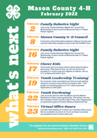 Mason County 4-H What's Next, February 2022