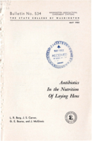 Antibiotics in the Nutrition of Laying Hens