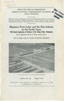 Migratory Farm Labor and the Hop Industry on the Pacific Coast with Special Application to Problems of the Yakima Valley, Washington