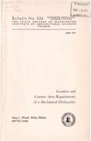 Location and Counter Area Requirements of a Mechanical Dishwasher