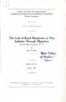The Loss of Rural Manpower to War Industry Through Migration