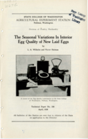 The Seasonal Variations In Interior Egg Quality of New Laid Eggs