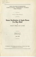 Steam Sterilization of Apple Boxes For Blue Mold