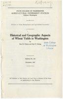 Historical and Geographic Aspects of Wheat Yields in Washington