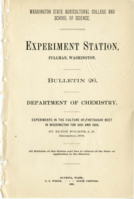 Experiments in the Culture of the Sugar Beet in Washington for 1895 and 1896