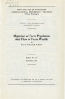 Migration of Farm Population and Flow of Farm Wealth