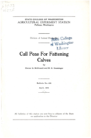 Cull Peas for Fattening Calves